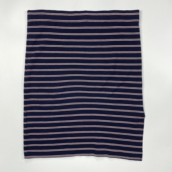 dRA Los Angeles Navy Blue Striped Short Pencil Skirt Medium - Picture 2 of 7